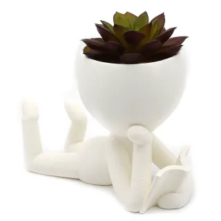 Kit Decore Design - Vaso Suculenta Robert Plant Bob - Kit Com 5 Vasos Suculentas - Preto