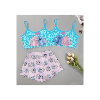 Moda verão: Pijama feminino personagens adulto - Roupa de dormir baby Doll - M15