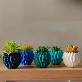 Palavra Gratidão e Kit Vaso Origami - Cobre