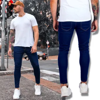 Calça Azul Ferrari Lycra Premium Masculina Skinny Ballad 2022 - 48