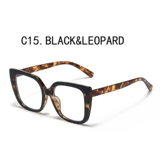 Óculos Femininos Anti-Luz Azul - Moda Quadrado, Molduras Coloridas - C13.Flor roxa