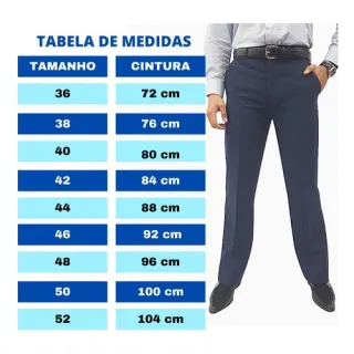 Tradicional Masculina Oxford Calça Social - Preto