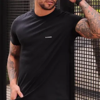 Almusk Camiseta Masculina Básica M - Várias Cores - cinza chumbo