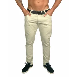 Calça Sarja Masculina Slim Lycra Elastano - Confortável e Estilosa - CALÇA SARJA Brim Azul MARINHO
