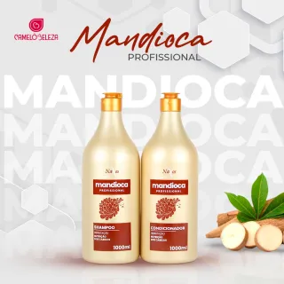 Naxos Kit Capilar Mandioca Shampoo e Condicionador 1 Litro - Tratamento Completo - Único