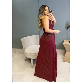 Vestido de festa longo com brilho discreto - Convidadas formaturas barato - Verde escuro LISO