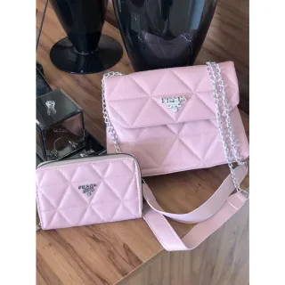 Pronta Entrega Carteira Feminina Marca Famosa Bordada Zíper - Creme