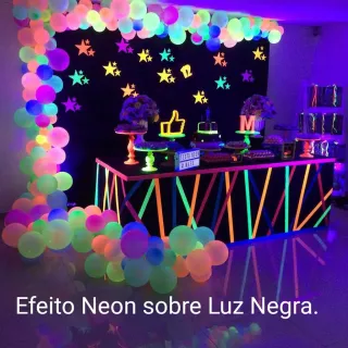Atacado Decoração Festa Neon - Balão Bexiga Número 9 - Único