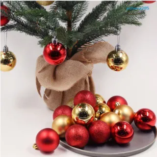 Enfeite de Natal Bolas de Natalino Tubo com 15 Bolinhas 3cm