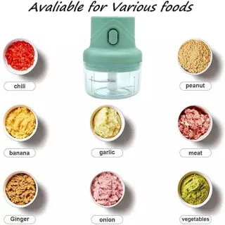 Picador elétrico mini de alimentos - 3 lâminas, 250 ml - Único