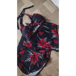 Biquíni Estampado + Shorts Feminino Cintura Alta - 6 VERDE