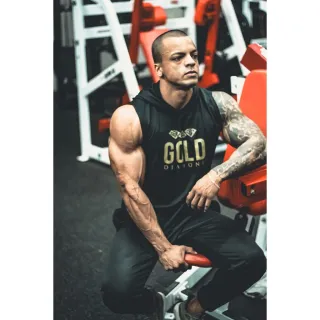 Regata Masculina Anti-Transpirante Gold Diamond Fit Long com Capuz - Branca