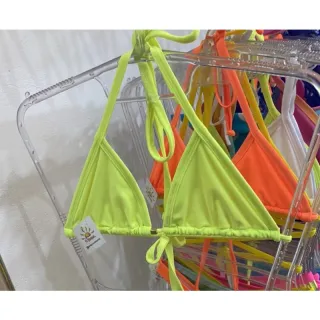 VÁRIAS CORES! Biquini tradicional Cortininha - Laranja