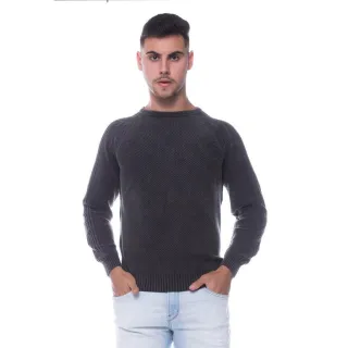 Monte Negro Suéter Tricô Estonado Masculino - Cinza