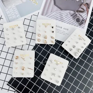 Brincos Feminino Kit 6 Pares Variado Bijuterias Fina Sortidos - Dourado-Aleatorio