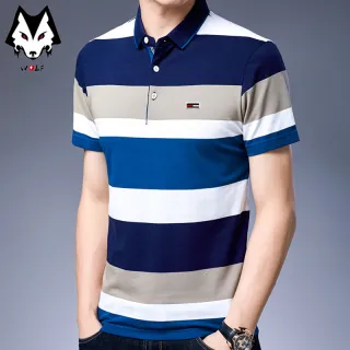 Camiseta Polo Masculina Casual Manga Curta - Novidades de Moda - Blue