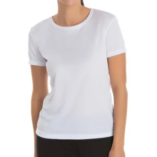 Camiseta Feminina Viscolycra Premium Manga Curta - Alta Qualidade - Azul Claro