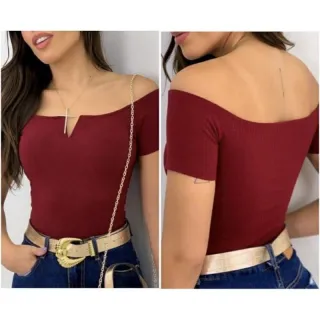 Veste Feminina Canelada com Detalhe em V - Tamanhos M, G e GG - Amarelo