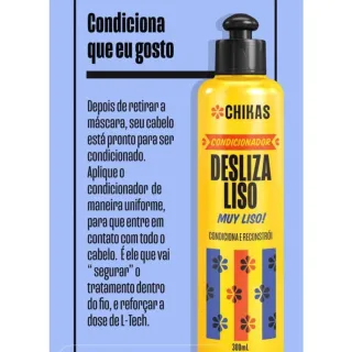 Tecnologia de Liso Duradouro - Kit Chikas Cosmeticos: Shampoo + Condicionador + Mascara + Finalizador - Único