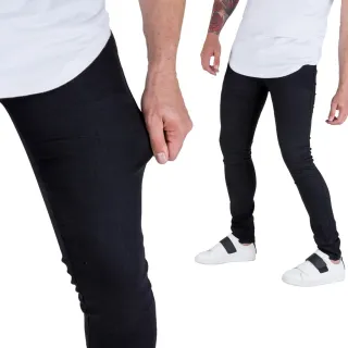 Linha Premium Calça Masculina Skinny Jeans bAllAd com Elastano - AZUL AÇO JEANS