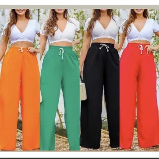 Pantalona Feminina Lateral Fechado - Forro por Baixo - Verde militar aberto lateral