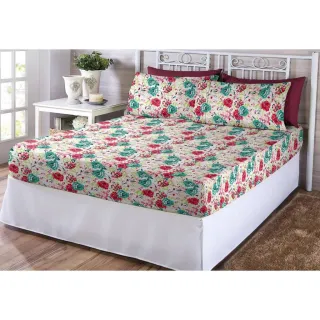 Lençol King 03 Peças Estampas Sortidas - Microfibra com Elástico - Único