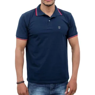 Camiseta Masculina Polo em Algodão - Azul Marinho