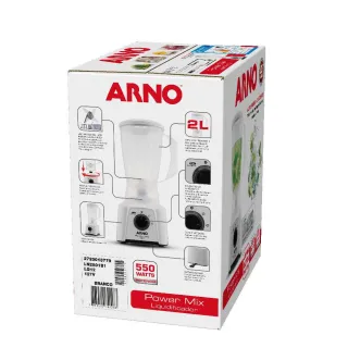 Liquidificador Arno Power Mix Branco 550W 2L 2 Velocidades - 127v