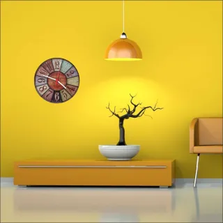 Relógio Quartz Silencioso Madeira Rústico Abstrato Salas Cozinhas RT001 - Único