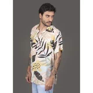 Camisa masculina estampada over em viscose - Collorfull - M
