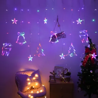 Festa de Natal ao ar livre: Cordão de luz LED para decoração com árvore, casamento e eventos - Branco Quente