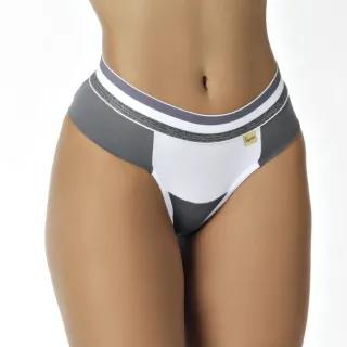 Calcinhas Kit 5 Bicolor Lateral Dupla Elástico Cintura - G