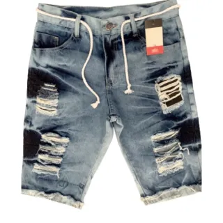 Rasgado Bermuda Jeans Masculino Shorts Rasgada - 42