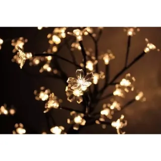 Decoração Árvore Abajur Flor Cerejeira Branco Quente 110v - 110V
