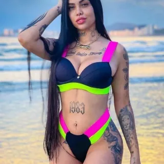 Tendência Blogueira: Biquíni Feminino Neon com Elástico - Onca (Elastic Amarelo/Laranja)