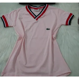 Gola Francesa Estilo Lisa Baby Look - Roxo