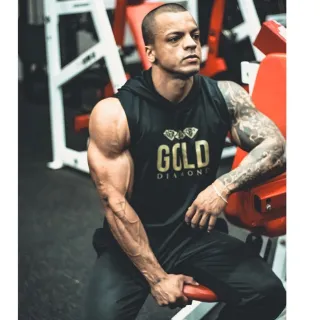 Capuz Gold Diamond - Regata Masculina - PRETA CAVADA SEM CAPUZ