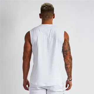 Camisa de Compressão Regata Masculina para Musculação e Fitness - white