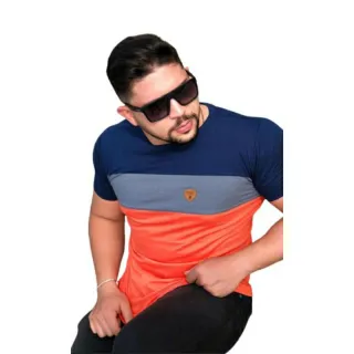 Camisa Listrada Masculina em Algodão com Elastano Fio 30.1 - CORES SORTIDAS modelo ANDARES
