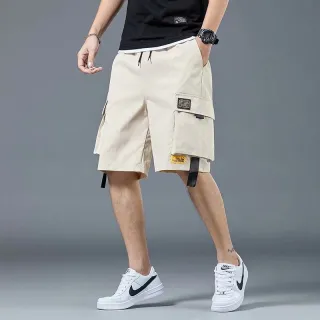 Shorts Masculino de Moda Esportiva com Bolso Lateral - Verão - Preto A