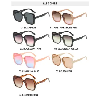 Armação Vintage Feminina para Óculos de Sol Quadrados UV400 - C7.Leopardo E MARROM