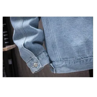 [Frete Grátis] Jaqueta Jeans Masculina de Alta Qualidade - Estoque Pronto - J07 Azul Claro