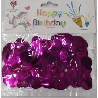 Confetes Metalizados 15g Para Decoração de Festas Bexiga Topo de Bolo Carnaval - Pink - P