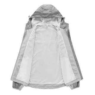 Casaco Fino TNF Outdoor Sports: Windbreaker Com Capuz, Poliéster de Alta Qualidade - Cinza