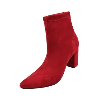 Bota Vermelha Salto Alto Grosso Prelice - Promoção - Vermelho