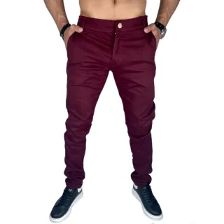 Pronta Entrega Calça Masculina Sarja Casual Tradicional Lisa - Preta