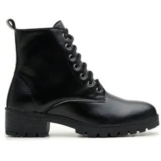 Bota Tratorada Feminina Confortável Salto Baixo Médio Resistente - Dona Beja - Capuccino