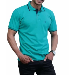 Camiseta Masculina Polo em Algodão - Azul Marinho