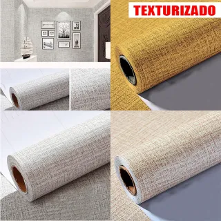 Papel Adesivo Linho Texturizado 3D Lavável - Raryel
