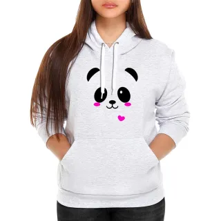 Blusa Flanelada Feminina Panda Quentinha e Confortável - Raglan